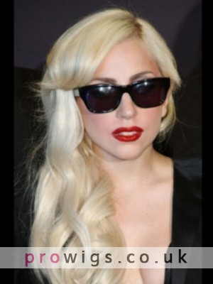Lady Gaga Long Wavy Synthetic Wig