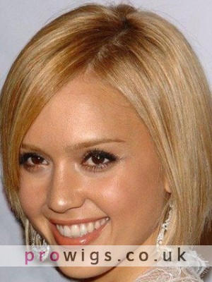 Jessica Alba Silky Straight Synthetic Full Lace Wig