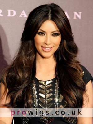Kim Kardashian Centre Parting Long Wavy Wig