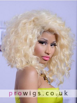 Top Quality Nicki Minaj'S Gorgeous Fluffy Style Medium Wavy Cheap Lace Wig