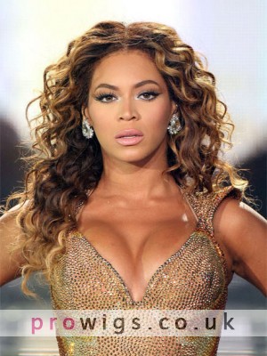 Beyonce Long Cute Wavy Remy Human Hair Wig