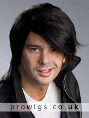 Short Straight Synthetic Capless Elvis Costume Wig