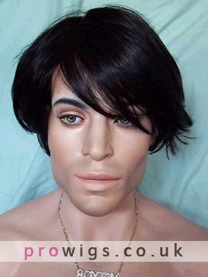 Modern Short Straight Synthetic Capless Wig For Man