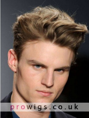 Short Lace Front Straight Human Hair Wig For Men