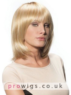 Shoulder Length Synthetic Bob STyle With Full Bangs