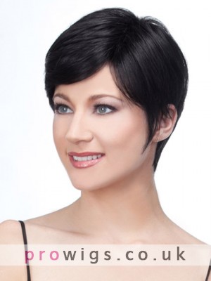 Human Hair Natural Straight Pixie Cropped Wig