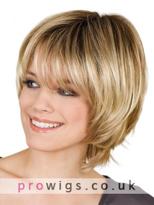 Modern Stylish Cuts Light Blonde Short Wig