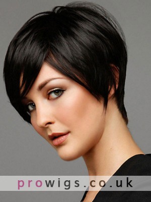 Clearance Fabulous Capless Short Straight Human Hair Wig
