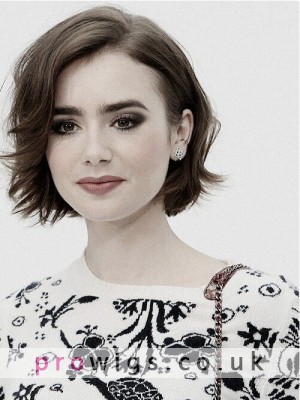 Graceful Short Straight Withe Amencian Capless Wigs For Women 