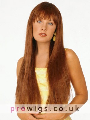 Extra Long Synthetic Sleek Straight Wig