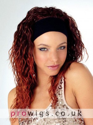 Funky Softly Crimped Synthetic Band 3/4 Wig