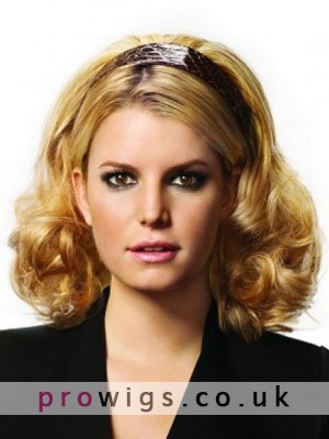 Mid Length Synthetic Spiral Wavy Half Wig