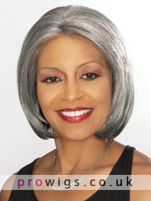 Bob Style 10" Straight Grey Wig