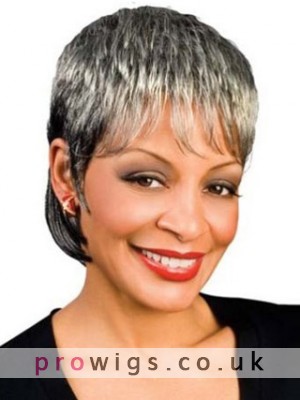 India Synthetic Grey Wig