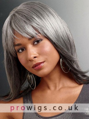 Lace Front Synthetic Foxy Silver Wig