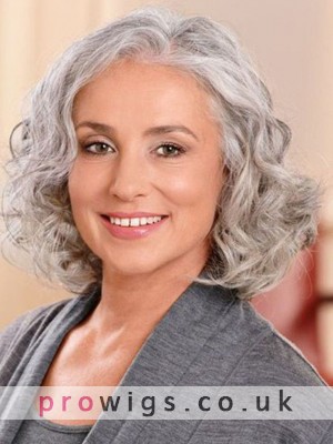 Medium Curly Synthetic Capless Wig