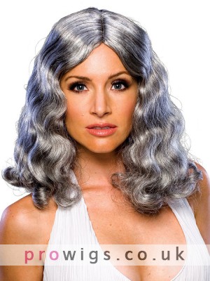 Curly Capless Synthetic Medium Wig