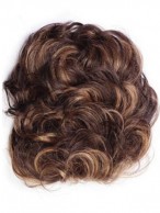 Pull Thru Human Hair Clip in Hairpiece