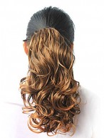 Beautiful Synthetic Curly Dark Brown Ponytail