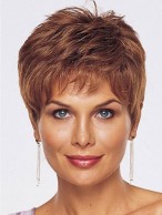 Short Hand Tied Lace Front Human Hair Wig