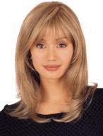 Mid Length 100% Human Hair Lace Front Layered Wig