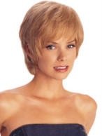 Short Classic Human Hair Shag Layered Sides Wig
