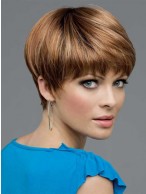 Modern Short Straight Human Hair Wig