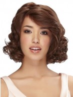 Mid-Length Wavy Bob Lace Front Human Hair Wig