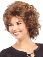 Mid Length Synthetic Curly Classic Wig