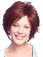 Short Remy Human Hair Wig With Soft Layers At Back
