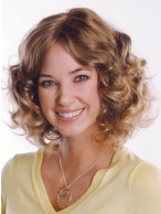 Mid-Length Wavy Remy Human Hair Wig