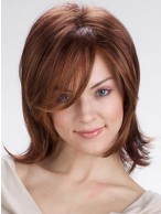 Layered Mid-Length Synthetic Wig with Bangs