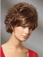 Clearance Short Curly Classic Cut Remy Human Hair Wig