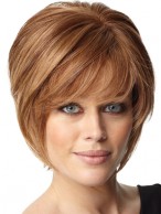 Short Soft Layers Human Hair Capless Wig