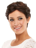 Short Wavy Fashion Cut Human Hair Lace Front Wig