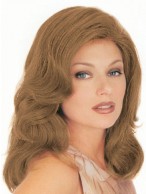 Mid-Length Front Lace Human Hair Wavy Wig
