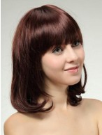 Elegante Medium Straight Human Hair Wig