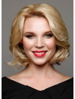Medium Length Wavy Luxury Human Hair Wig For Women