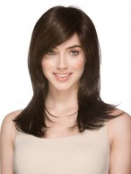 Side Parting Bang Human Hair Capless Wig