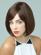 Gorgeous Short Full Lace Straight Human Hiar Wig