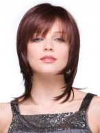 Women's Short Straight Human Hair Capless Wig