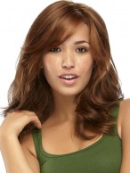 Women's Long Capless Wavy Human Hair Wig