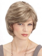 Short Layered Style With Face Framing Bangs Human Hair Wig