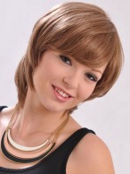 Short All Over Layers Style Pure 100% Human Hair Wig