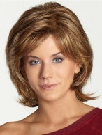 Layered Flip With Face Framing Bangs Human Hair Wig