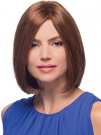 Medium Length Bob Human Hair Full Lace Mono Wig