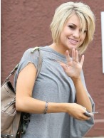 Medium Straight Elegant Layered Human Hair Lace Front Wig