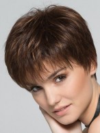 Clearly Short Remy Human Hair Capless Wig