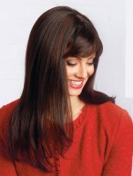 Long Straight Capless Wig With Side Bangs