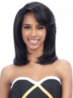 Remy Human Hair Soft Medium Length Full Lace Wig 